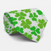 Cravate Fête de la Shamrock verte Lucky St Patrick (Roulé)