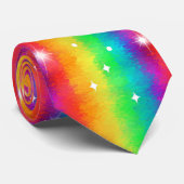 Cravate Fête de l'impressionniste lumineux Rainbow Sparkle (Roulé)