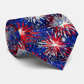 Cravate Fête de l'Indépendance 4 juillet USA Flag Firework (Roulé)