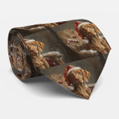 Cravate Fête de Noël de Chien Vizsla (Roulé)