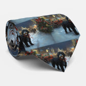 Cravate Fête de Noël des chiens d'eau portugais (Roulé)