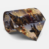 Cravate Fête de Noël du Malinois Belge (Roulé)