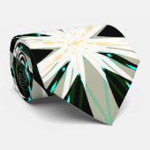 Cravate Fête de Noël Green Star d'hiver Starburst (Roulé)