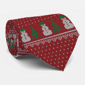 Cravate Fête de Noël Rouge Cosy (Roulé)