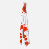 Cravate Fête des bulles orange et blanc (Dos)