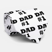 Cravate Fête des pères heureuse - numéro 1 papa - papa #1 (Roulé)