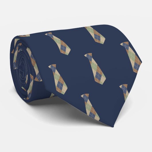 Cravate Fête des pères mignonne (Roulé)