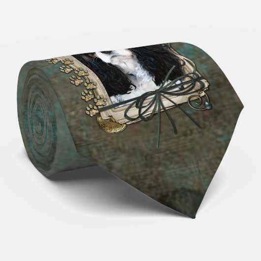 Cravate Fête des pères - pattes en pierre - cavalier - tri (Roulé)