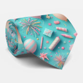 Cravate Fête en bleu (Roulé)