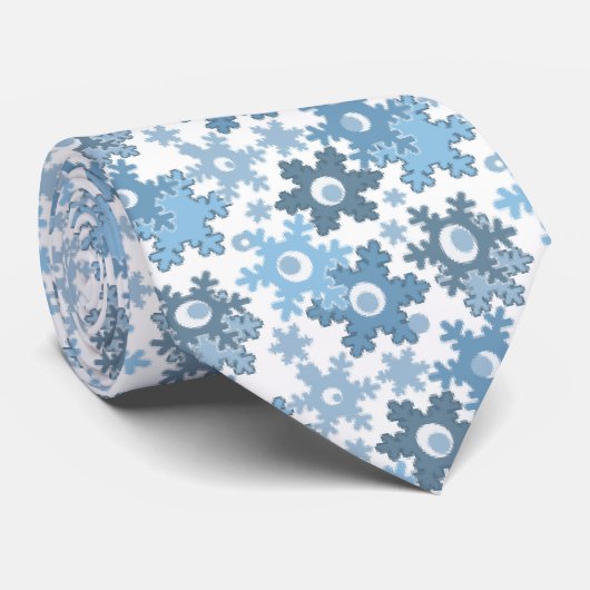 Cravate Fêtes de Noël Fête hiver Flamme de neige brillant (Roulé)