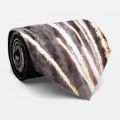 Cravate Feu d'artifice blanc et or II Fête patriotique (Roulé)