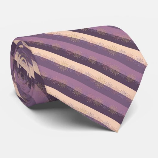 Cravate Feu d'artifice du Nouvel An noir et clair (Roulé)