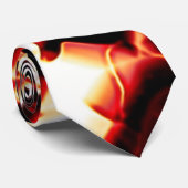 Cravate Feu de bonhomme sculpté sur l'arrière - plan rouge (Roulé)