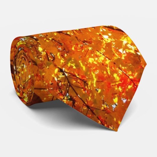 Cravate Feuillage d'automne (Roulé)