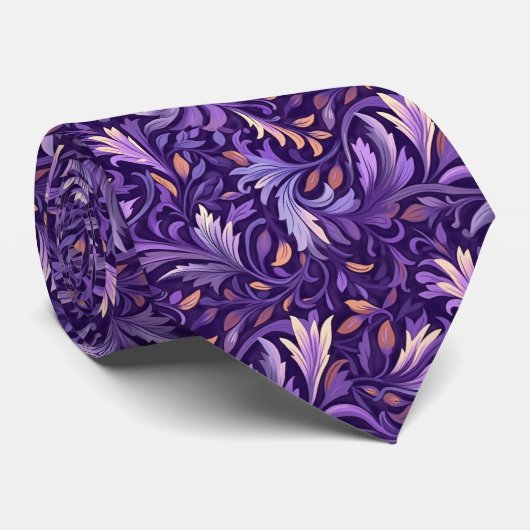 Cravate Feuillage pourpre de Boho (Roulé)