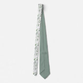 Cravate Feuillage vert botanique rustique simple (Dos)