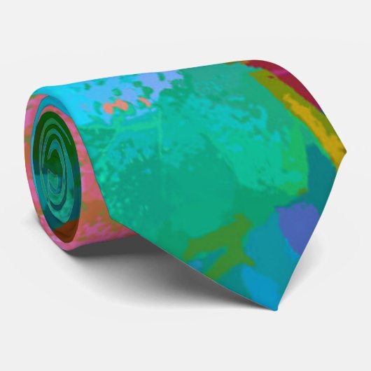 Cravate Feuille Abstraite (Roulé)