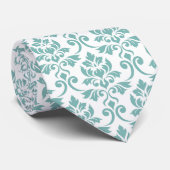 Cravate Feuille Damask Teal Pattern (Roulé)