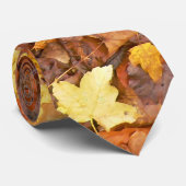 Cravate Feuille d'automne (Roulé)