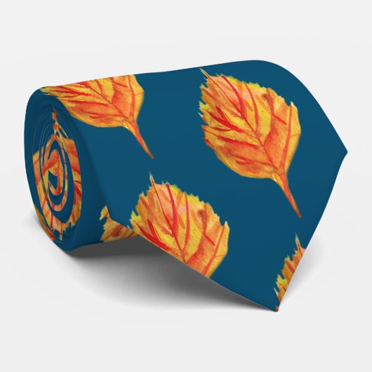 Cravate Feuille d'automne (Roulé)