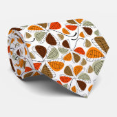 Cravate Feuille d'automne Abstraite (Roulé)