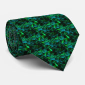 Cravate Feuille d'automne - Vert (Roulé)