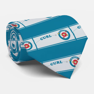 Cravate Feuille de curling Pierre de curling