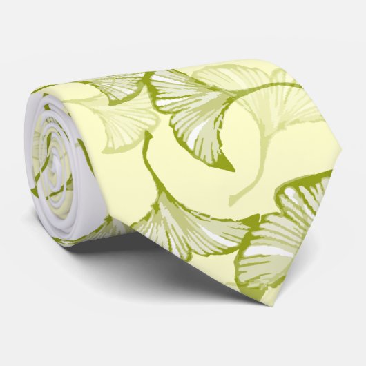 Cravate Feuille de Ginkgo (Roulé)