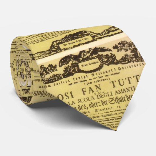 Cravate Feuille de lecture Così Fan Tutte (Mozart) (Roulé)