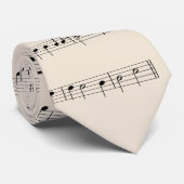 Cravate Feuille de musique (Roulé)