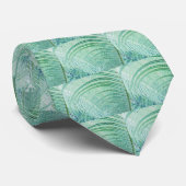 Cravate Feuille de palmier de plante verte douce (Roulé)