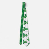 Cravate Feuille de trèfle vert chanceux Saint Patrick (Dos)