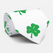 Cravate Feuille de trèfle verte (Roulé)