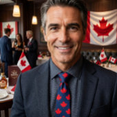 Cravate Feuille d'érable canadienne. CANADA. Patriotique.