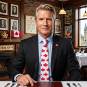 Cravate Feuille d'érable canadienne. CANADA. Patriotique.