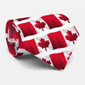 Cravate Feuille d'érable du drapeau du Canada (Roulé)