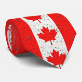Cravate Feuille d'érable rouge du Canada Peinture à peaux  (Roulé)