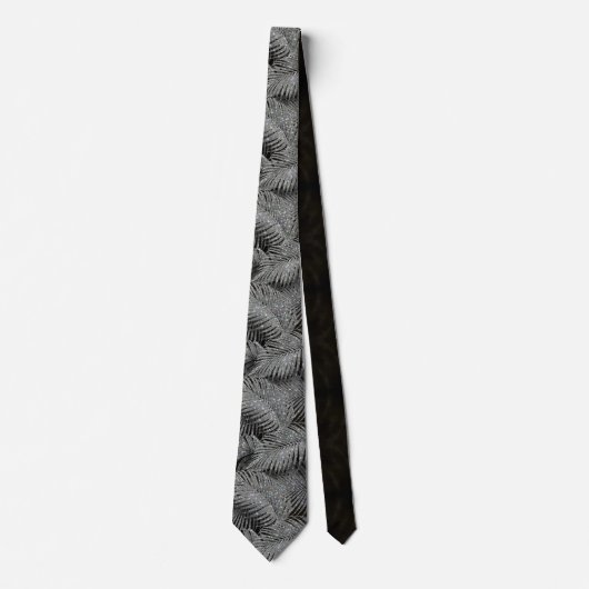 Cravate Feuille Motif Sparkling Palm Silver ID831 (Devant)