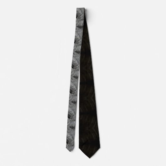 Cravate Feuille Motif Sparkling Palm Silver ID831 (Dos)