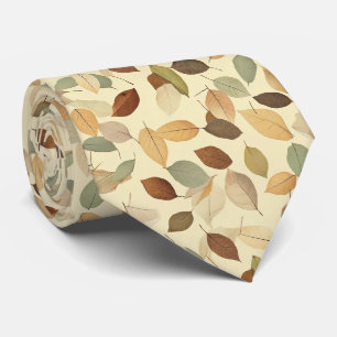 Cravate Feuille naturelle pressée avec ambre et sienne