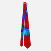 Cravate Feuille Red Sky Blue (Dos)
