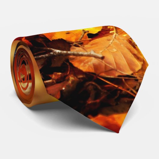 Cravate Feuille tombé par automne (Roulé)