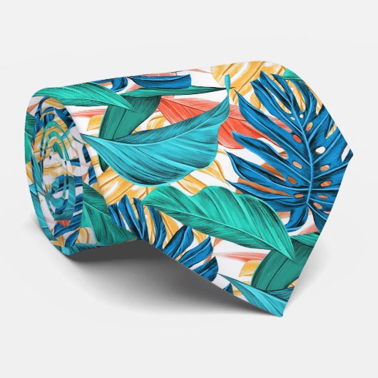 Cravate Feuille tropical (Roulé)