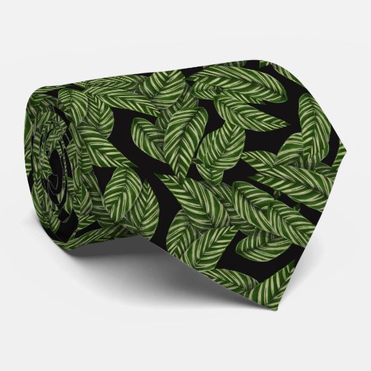 Cravate feuille vert (Roulé)
