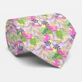 Cravate : Feuilles Abstraits (jaune) (Roulé)