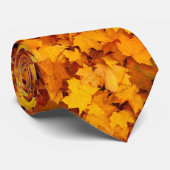 Cravate Feuilles automnales (Roulé)