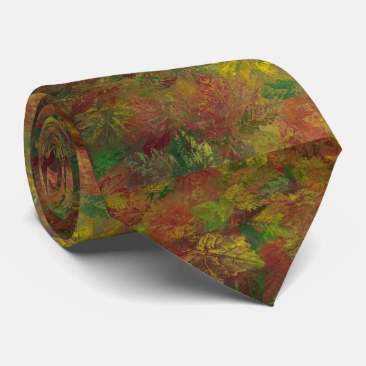 Cravate Feuilles automnales Necktie (Roulé)
