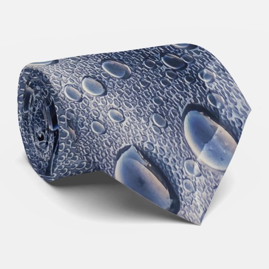 Cravate Feuilles avec Raindrops (Roulé)