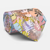 Cravate : Feuilles bio (jaune) (Roulé)