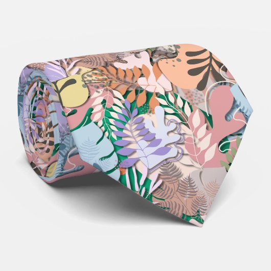 Cravate : Feuilles bio (vert) (Roulé)